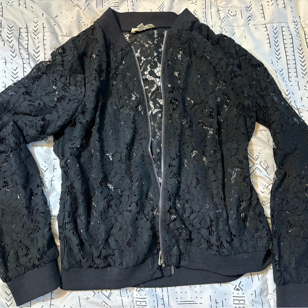 Medium black lace jacket